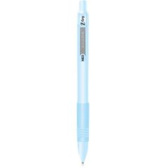   ZEBRA Golyóstoll, 0,27 mm, nyomógombos, kék tolltest, ZEBRA "Z-Grip Pastel", kék