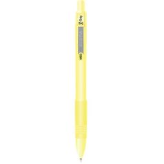   ZEBRA Golyóstoll, 0,27 mm, nyomógombos, sárga tolltest, ZEBRA "Z-Grip Pastel", kék