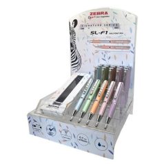   ZEBRA Golyóstoll display, 0,24 mm, teleszkópos, ZEBRA "SL-F1 B", kék, pasztell színek
