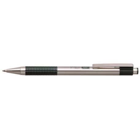 ZEBRA Golyóstoll, 0,24 mm, nyomógombos, rozsdamentes acél, zöld tolltest, ZEBRA "F-301", kék