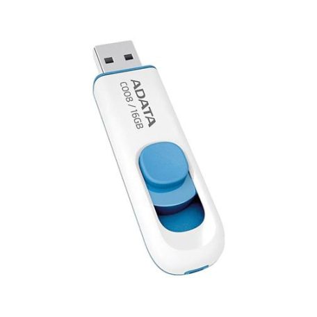 ADATA Pendrive, 16GB, USB 2.0, ADATA "C008", fehér