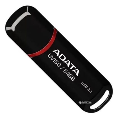 ADATA Pendrive, 64GB, USB 3.2 Gen1, ADATA "UV150", fekete