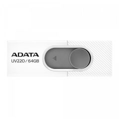   ADATA Pendrive, 64GB, USB 2.0, ADATA "UV220", fehér