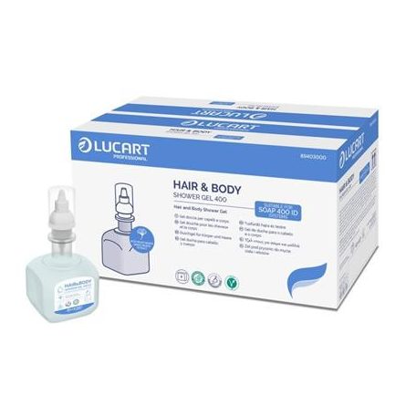 LUCART Tusfürdő és sampon, 0,4 l, LUCART "Hair&Body", gingko bilobával