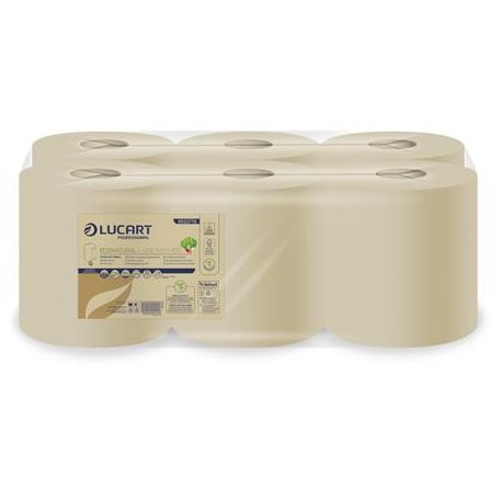 LUCART Kéztörlő, tekercses, 2 rétegű, LUCART "EcoNatural L-One Maxi 450", havanna barna