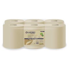   LUCART Kéztörlő, tekercses, 2 rétegű, LUCART "EcoNatural 500 CF", havanna barna