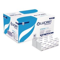   LUCART Kéztörlő,  Z hajtogatott, 2 rétegű, 200 lap, Slim adagolóhoz, LUCART "Strong", fehér