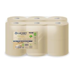   LUCART Toalettpapír, 2 rétegű, 180 m, LUCART "EcoNatural" L-One mini 180", havanna barna