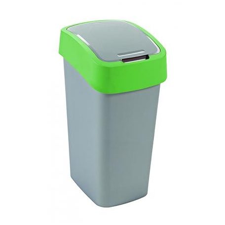 CURVER Billenős szelektív hulladékgyűjtő, műanyag, 45 l, CURVER, zöld/szürke