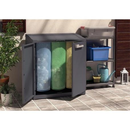 KETER Szelektív hulladékgyűjtő rendszer, műanyag, KETER "Moby", szürke