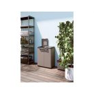 KETER Szelektív hulladékgyűjtő szekrény, műanyag, KETER "Split Basic", szürke/fekete