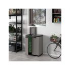 KETER Szelektív hulladékgyűjtő szekrény, műanyag, KETER "Split Basic", szürke/fekete