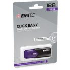 EMTEC Pendrive, 128GB, USB 3.2, EMTEC "B110 Click Easy", fekete-lila