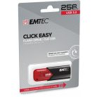 EMTEC Pendrive, 256GB, USB 3.2, EMTEC "B110 Click Easy", fekete-piros