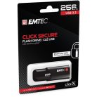 EMTEC Pendrive, 256GB, USB 3.2, titkosított, EMTEC "B120 Click Secure"