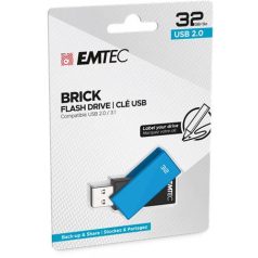   EMTEC Pendrive, 32GB, USB 2.0, EMTEC "C350 Brick", kék