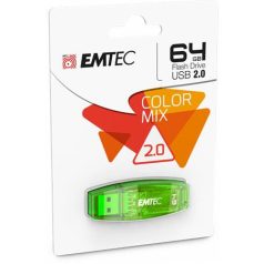   EMTEC Pendrive, 64GB, USB 2.0, EMTEC "C410 Color", zöld