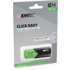 EMTEC Pendrive, 64GB, USB 3.2, EMTEC "B110 Click Easy", fekete-zöld
