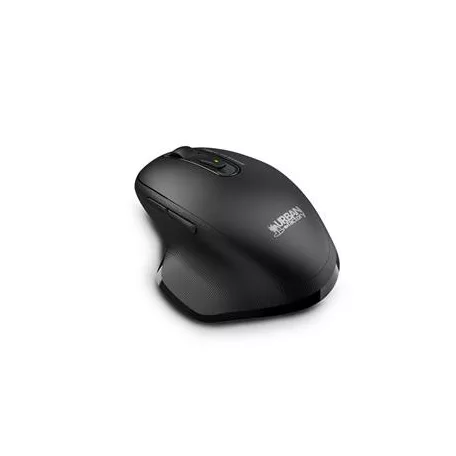 URBAN FACTORY Egér, vezeték nélküli, optikai, tölthető, USB+BT, URBAN FACTORY "Onlee Pro Dual", fekete