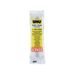 UHU Ragasztószalag, 15 mm x 10 m, 4 db, UHU, átlátszó