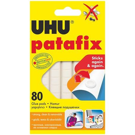 UHU Gyurmaragasztó, 80 kocka/csomag, UHU "Patafix"