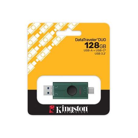 KINGSTON Pendrive, 128GB, USB 3.2 Gen1, USB-A/USB-C, KINGSTON "DataTraveler Duo"