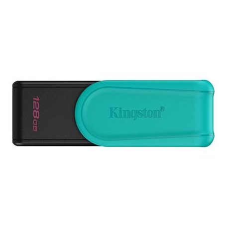 KINGSTON Pendrive, 128GB, USB 3.2 Gen1, KINGSTON "DataTraveler Exodia S", fekete-türkiz