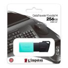 KINGSTON Pendrive, 256GB, USB 3.2, KINGSTON "Exodia M", fekete-türkiz