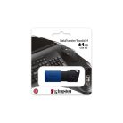 KINGSTON Pendrive, 64GB, USB 3.2, KINGSTON "Exodia M", fekete-kék