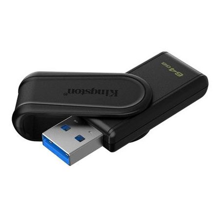KINGSTON Pendrive, 64GB, USB 3.2 Gen1, KINGSTON "DataTraveler Exodia S", fekete