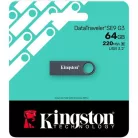 KINGSTON Pendrive, 64GB, USB 3.2 Gen1, KINGSTON "DataTraveler SE9 G3", fém ház