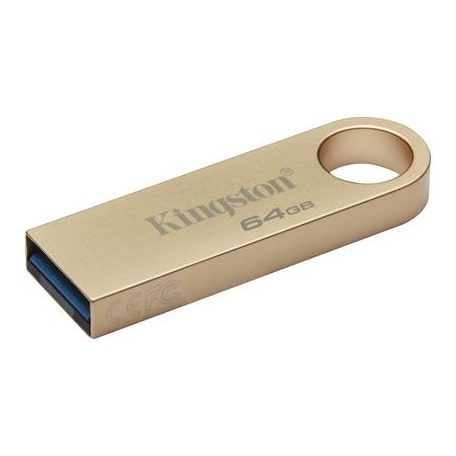 KINGSTON Pendrive, 64GB, USB 3.2 Gen1, KINGSTON "DataTraveler SE9 G3", arany