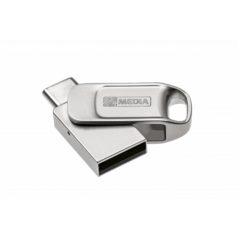   MYMEDIA Pendrive, 32GB, USB 2.0 + USB-C, alumínium ház, MYMEDIA "Dual" (by VERBATIM)