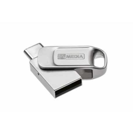 MYMEDIA Pendrive, 32GB, USB 2.0 + USB-C, alumínium ház, MYMEDIA "Dual" (by VERBATIM)