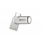 MYMEDIA Pendrive, 32GB, USB 2.0 + USB-C, alumínium ház, MYMEDIA "Dual" (by VERBATIM)