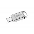 MYMEDIA Pendrive, 64GB, USB 2.0 + USB-C, alumínium ház, MYMEDIA "Dual" (by VERBATIM)