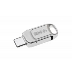   MYMEDIA Pendrive, 64GB, USB 2.0 + USB-C, alumínium ház, MYMEDIA "Dual" (by VERBATIM)