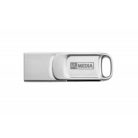 MYMEDIA Pendrive, 64GB, USB 2.0 + USB-C, alumínium ház, MYMEDIA "Dual" (by VERBATIM)