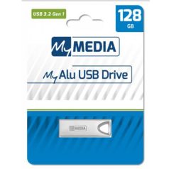   MYMEDIA Pendrive, 128GB, USB 3.2 Gen1, alumínium ház, MYMEDIA "Alu" (by VERBATIM)
