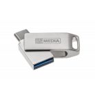 MYMEDIA Pendrive, 128GB, USB 3.2 Gen1 + USB-C, alumínium ház, MYMEDIA "Dual" (by VERBATIM)