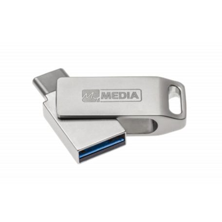 MYMEDIA Pendrive, 128GB, USB 3.2 Gen1 + USB-C, alumínium ház, MYMEDIA "Dual" (by VERBATIM)