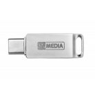 MYMEDIA Pendrive, 32GB, USB 3.2 Gen1 + USB-C, alumínium ház, MYMEDIA "Dual" (by VERBATIM)