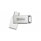 MYMEDIA Pendrive, 32GB, USB 3.2 Gen1 + USB-C, alumínium ház, MYMEDIA "Dual" (by VERBATIM)