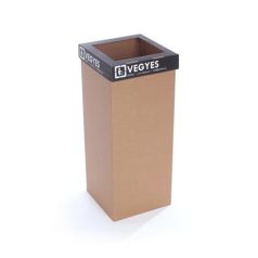   RECOBIN Szelektív hulladékgyűjtő, újrahasznosított, 50 l, RECOBIN "Office", fekete