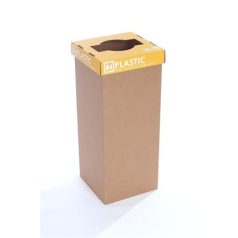   RECOBIN Szelektív hulladékgyűjtő, újrahasznosított, angol felirat, 50 l, RECOBIN "Office", sárga