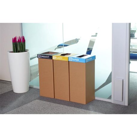 RECOBIN Szelektív hulladékgyűjtő, újrahasznosított, szlovák felirat, 50 l, RECOBIN "Office", sárga