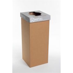   RECOBIN Szelektív hulladékgyűjtő, újrahasznosított, angol felirat, 50 l, RECOBIN "Office", szürke