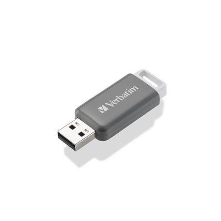 VERBATIM Pendrive, 128GB, USB 2.0, VERBATIM "Databar", szürke