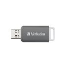 VERBATIM Pendrive, 128GB, USB 2.0, VERBATIM "Databar", szürke