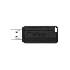   VERBATIM Pendrive, 128GB, USB 2.0, 10/4MB/sec, VERBATIM "PinStripe", fekete